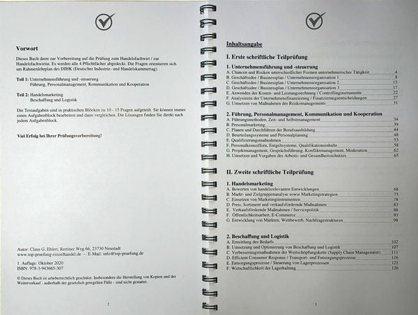 Produktbild: Top-Pr&uuml;fung Handelsfachwirt/-in - 400 Fragen zur Pr&uuml;fungsvorbereitung (Ringbindung)