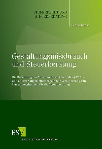 Produktbild: Gestaltungsmissbrauch und Steuerberatung