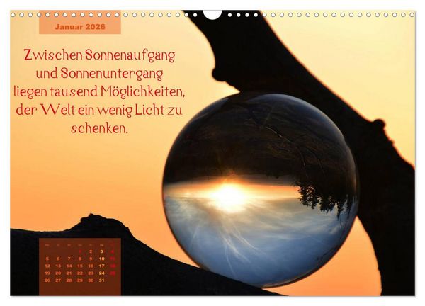 Produktbild: Die Welt in der Kugel (Wandkalender 2026 DIN A3 quer), CALVENDO Monatskalender