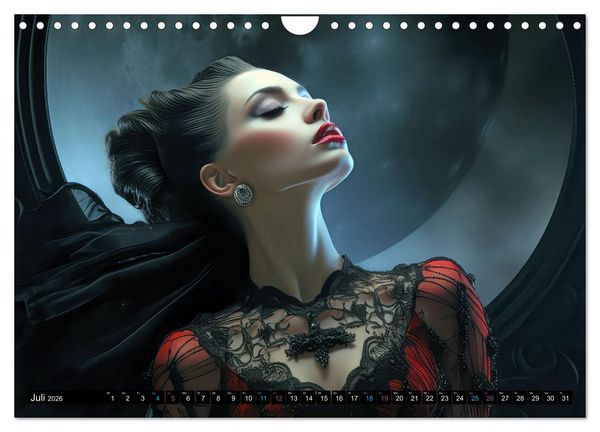 Produktbild: Vampire Nachtkreaturen (Wandkalender 2026 DIN A4 quer), CALVENDO Monatskalender