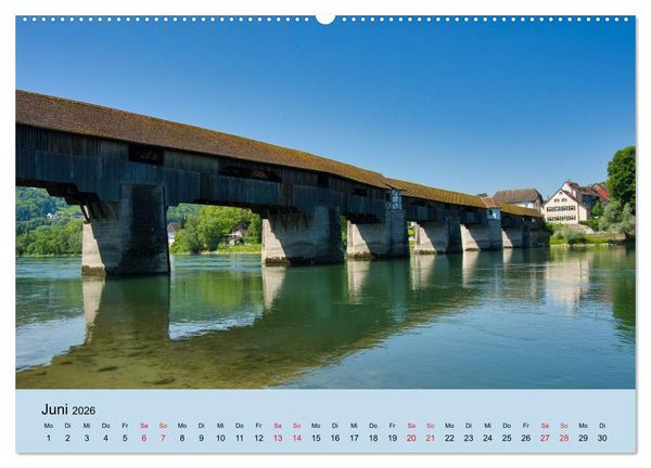 Produktbild: Impressionen vom Hochrhein (hochwertiger Premium Wandkalender 2026 DIN A2 quer), Kunstdruck in Hochglanz