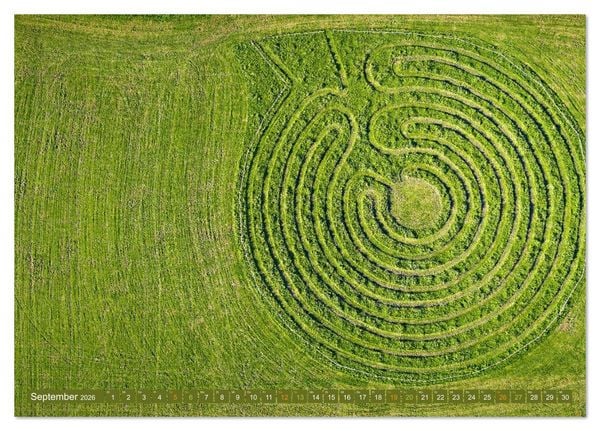 Produktbild: Faszination LABYRINTH - unterwegs in der Natur (Tischkalender 2026 DIN A5 quer), CALVENDO Monatskalender