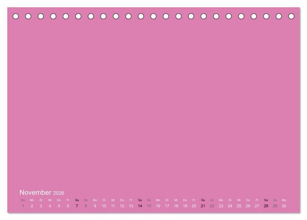Produktbild: Bastelkalender - Pink (Tischkalender 2026 DIN A5 quer), CALVENDO Monatskalender