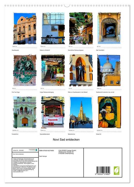 Produktbild: Novi Sad entdecken (hochwertiger Premium Wandkalender 2026 DIN A2 hoch), Kunstdruck in Hochglanz