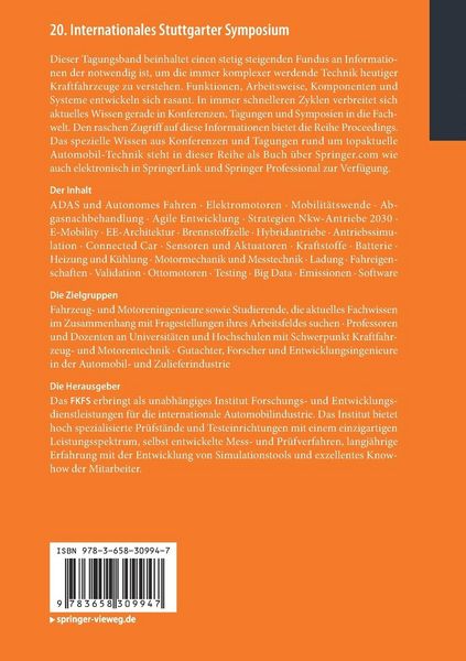 Produktbild: 20. Internationales Stuttgarter Symposium