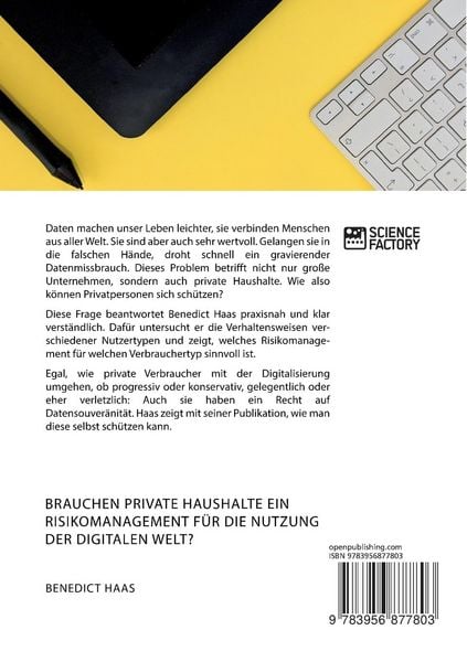 Produktbild: Brauchen private Haushalte ein Risikomanagement f&uuml;r die Nutzung der Digitalen Welt? Nutzertypen und ihr jeweiliges Risiko
