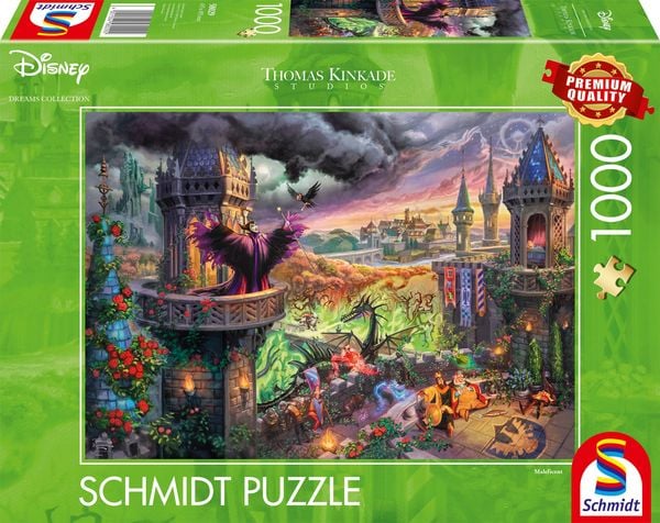 Produktbild: Puzzle Kinkade Disney Malefic 1000 Teile