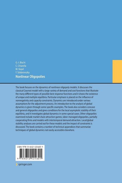 Produktbild: Nonlinear Oligopolies