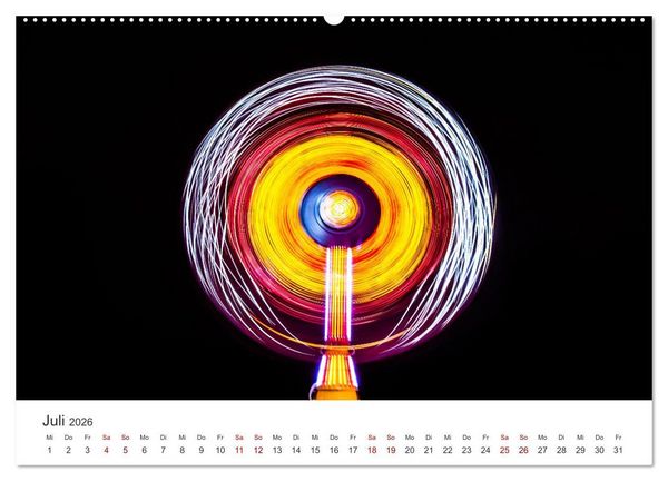 Produktbild: Lightpainting - Malen mit Licht und Zeit (Wandkalender 2026 DIN A2 quer), CALVENDO Monatskalender
