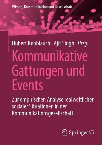 Produktbild: Kommunikative Gattungen und Events