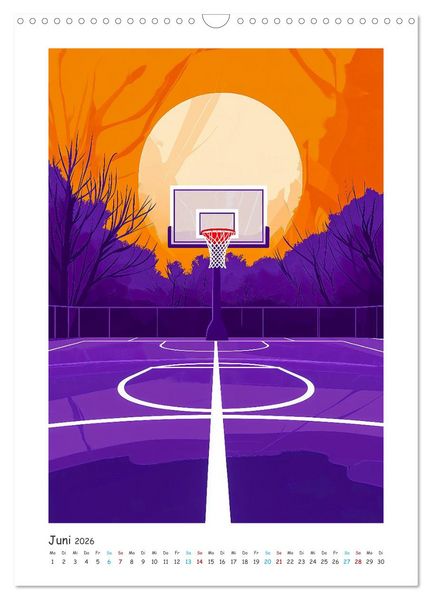 Produktbild: Basketball im Blut (Wandkalender 2026 DIN A3 hoch), CALVENDO Monatskalender