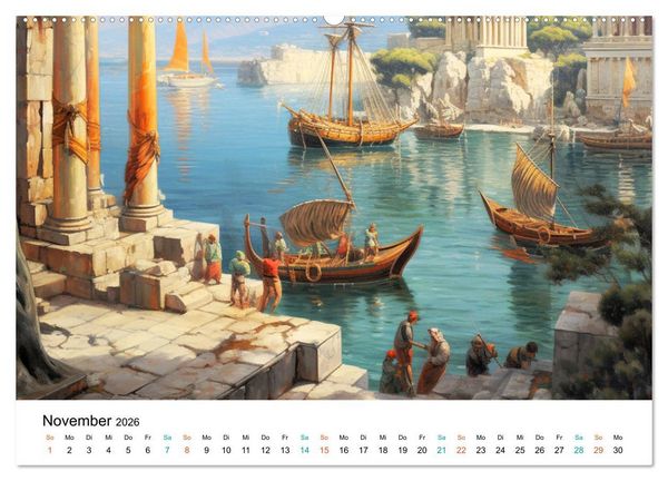Produktbild: Szenen aus dem Antiken Griechenland (Wandkalender 2026 DIN A2 quer), CALVENDO Monatskalender