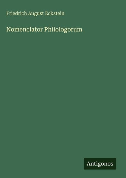 Produktbild: Nomenclator Philologorum