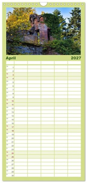 Produktbild: Familienplaner 2027 - Burg Wildenberg mit 5 Spalten (Wandkalender, 21 x 45 cm) CALVENDO