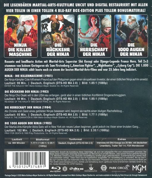 Produktbild: Ninja 1-4 Quadrologie Box-Edition [4 BRs]