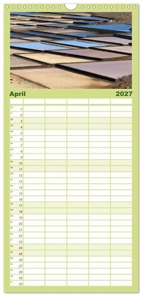 Produktbild: Familienplaner 2027 - Vulkaninsel Lanzarote mit 5 Spalten (Wandkalender, 21 x 45 cm) CALVENDO