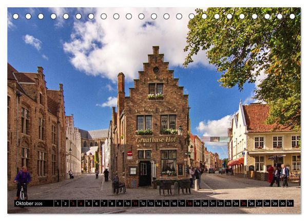 Produktbild: Stadtansichten Br&uuml;gge - das Venedig des Nordens (Tischkalender 2026 DIN A5 quer), CALVENDO Monatskalender