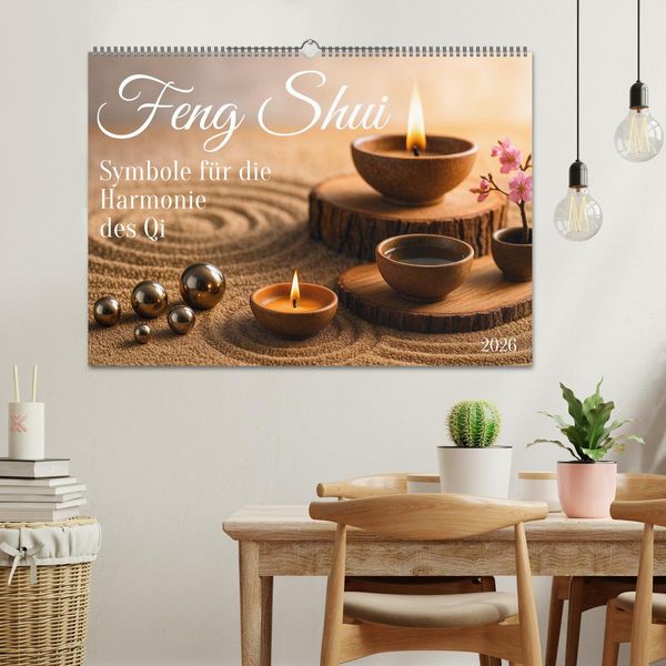Produktbild: Feng Shui - Symbole f&uuml;r die Harmonie des Qi (Wandkalender 2026 DIN A2 quer), CALVENDO Monatskalender