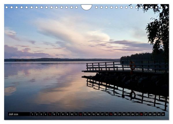 Produktbild: FINNLAND &ndash; Traumhafte Landschaften (CH - Version) (Wandkalender 2026 DIN A4 quer), CALVENDO Monatskalender