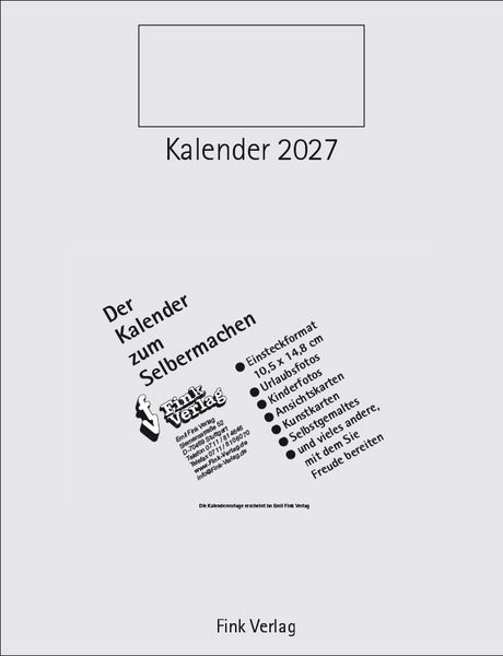Produktbild: Kalender zum Selbermachen 2027