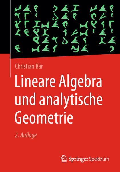 Produktbild: Lineare Algebra und analytische Geometrie