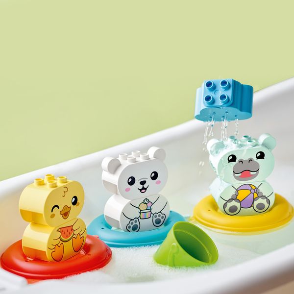 LEGO DUPLO 10965 Badewannenspaß: Schwimmender Tierzug, Badespielzeug