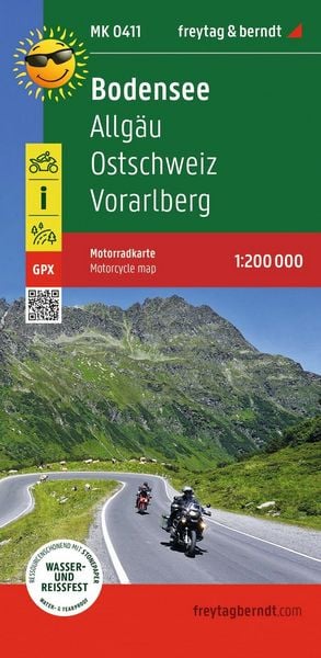 Produktbild: freytag & berndt Motorradkarte Bodensee 1:200.000