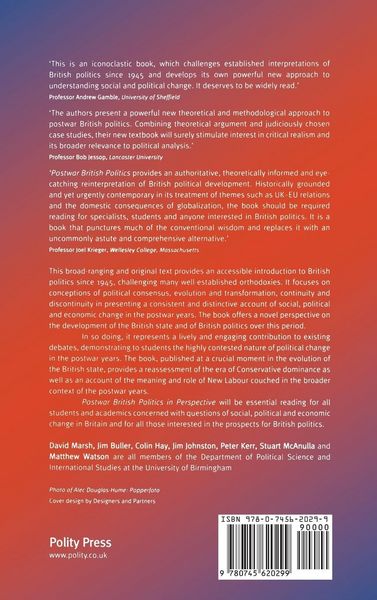 Produktbild: Postwar British Politics in Perspective