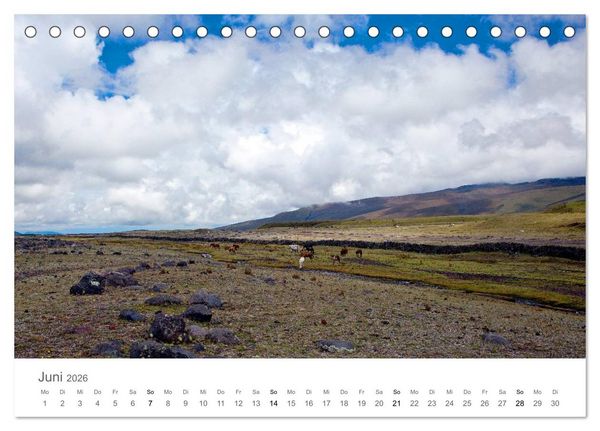 Produktbild: Ecuador - Regenwald und Vulkane (Tischkalender 2026 DIN A5 quer), CALVENDO Monatskalender