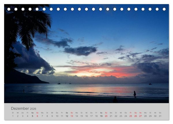 Produktbild: Lichtblicke - Seychellen (Tischkalender 2026 DIN A5 quer), CALVENDO Monatskalender