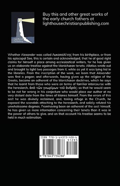 Produktbild: The Writings of Alexander of Lycopolis