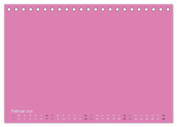Produktbild: Bastelkalender - Pink (Tischkalender 2026 DIN A5 quer), CALVENDO Monatskalender