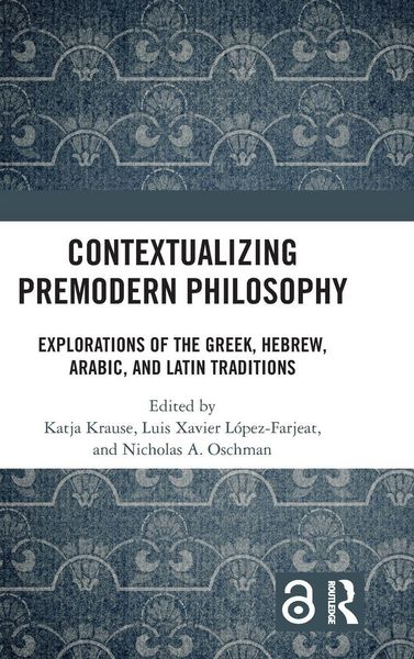 Produktbild: Contextualizing Premodern Philosophy