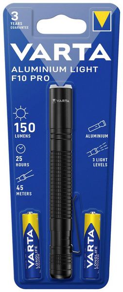 Produktbild: Varta Aluminium Light F10 Pro LED Taschenlampe batteriebetrieben 150 lm 25 h 31 g