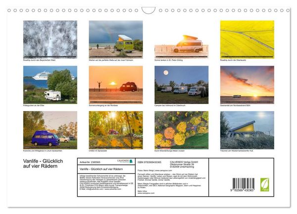 Produktbild: Vanlife - Gl&uuml;cklich auf vier R&auml;dern (Wandkalender 2027 DIN A3 quer), CALVENDO Monatskalender
