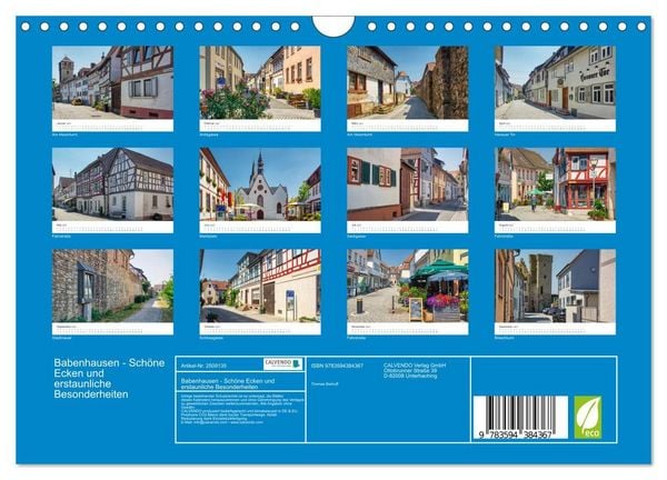Produktbild: Babenhausen - Sch&ouml;ne Ecken und erstaunliche Besonderheiten (Wandkalender 2027 DIN A4 quer), CALVENDO Monatskalender