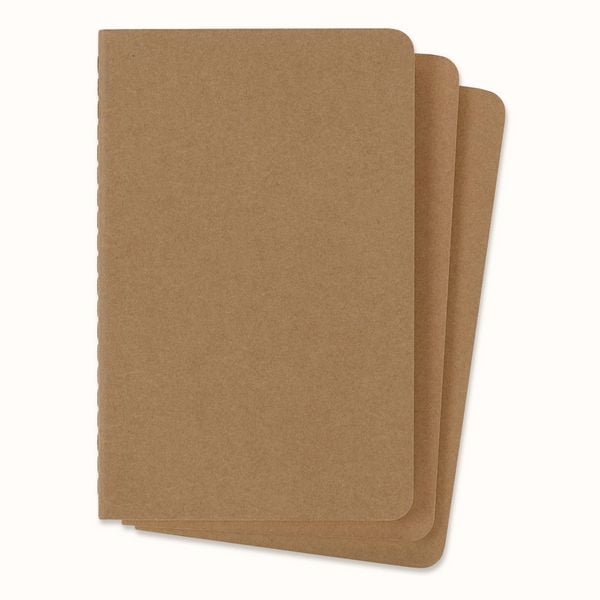 Produktbild: Moleskine Cahier pocket blanko packpapierbraun DIN A6. 3er Pack