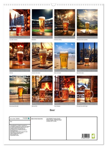 Produktbild: Beer (Wall Calendar 2026 DIN A2 portrait), CALVENDO 12 Month Wall Calendar