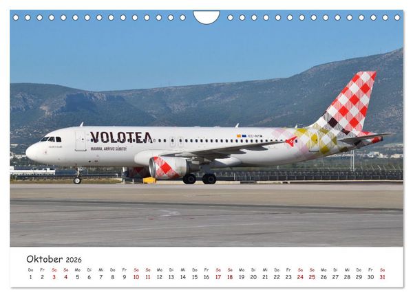 Produktbild: Flugzeuge auf Europas Flugh&auml;fen (Wandkalender 2026 DIN A4 quer), CALVENDO Monatskalender