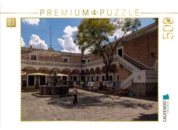 CALVENDO Puzzle Im Künstlerviertel von Puebla | 500 Teile Lege-Größe 48 × 36 cm Foto-Puzzle für Erwachsene