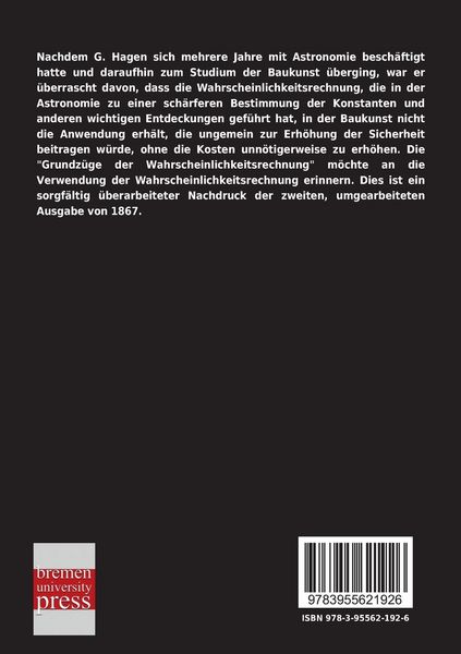 Produktbild: Grundz&uuml;ge der Wahrscheinlichkeits-Rechnung