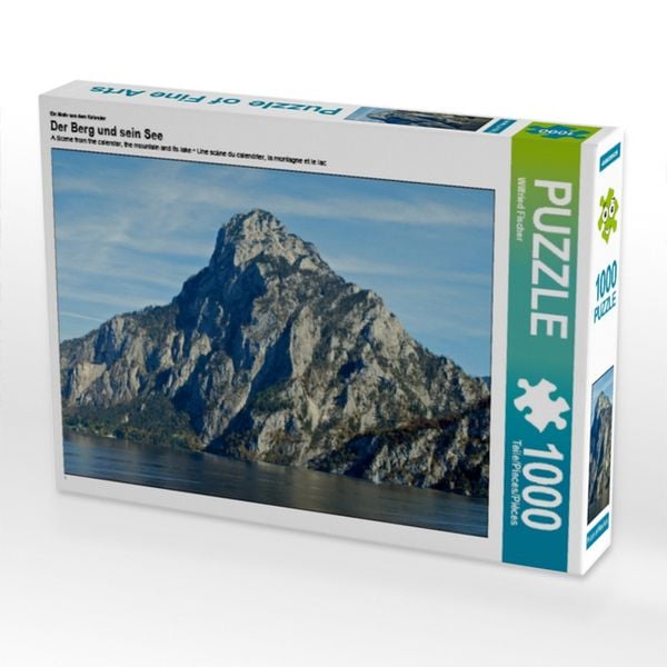 CALVENDO Puzzle Der Berg und sein See | 1000 Teile Lege-Größe 64x48cm Foto-Puzzle für glückliche Stunden