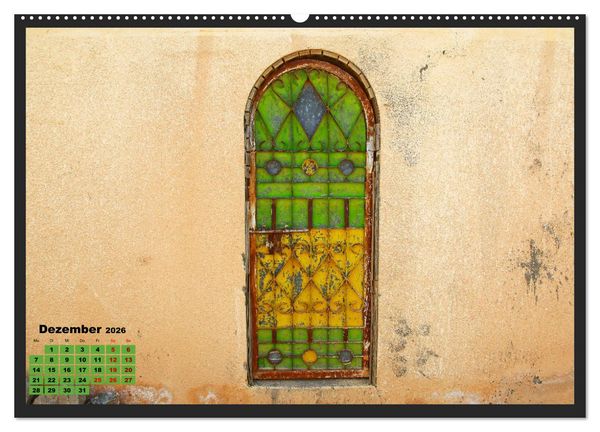 Produktbild: OMAN - Farbenfrohe orientalische T&uuml;ren (hochwertiger Premium Wandkalender 2026 DIN A2 quer), Kunstdruck in Hochglanz