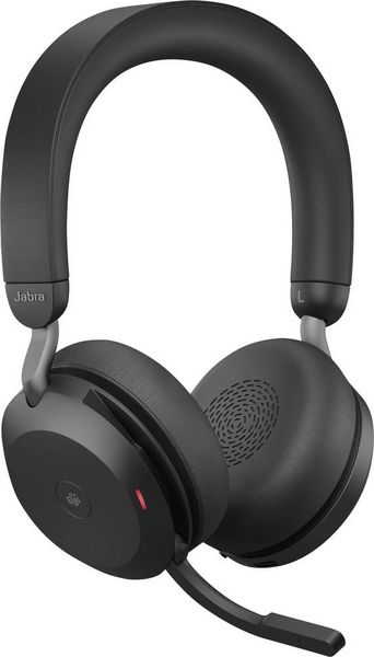 Produktbild: Jabra Evolve2 75 On Ear Headset kabelgebunden Schwarz Batterieladeanzeige, Mikrofon-Stummschaltung Telefon