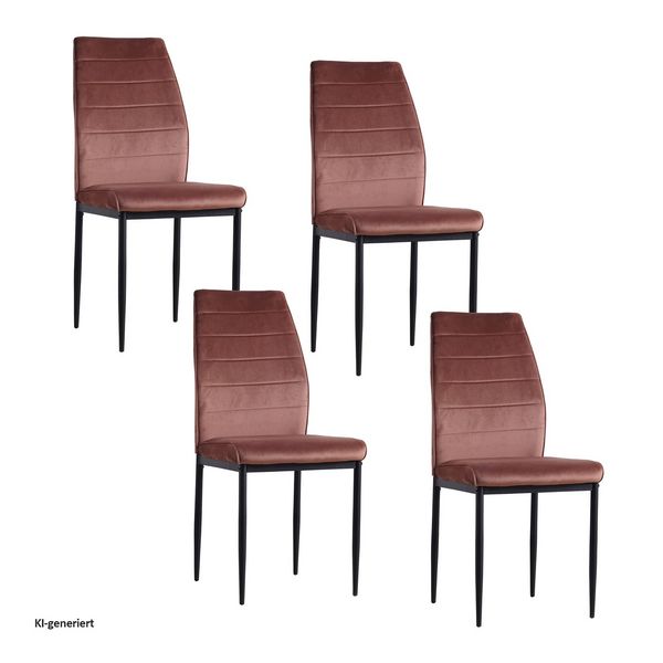 Produktbild: HTI-Living Stuhl Madison Velvet 4er-Set Stuhl Madison Velvet 4er-Set