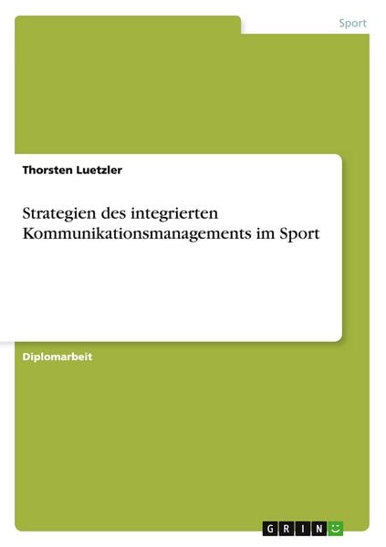 Produktbild: Strategien des integrierten Kommunikationsmanagements im Sport