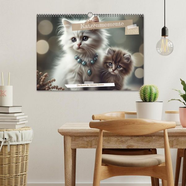 Produktbild: Katzenmomente (Wandkalender 2026 DIN A3 quer), CALVENDO Monatskalender