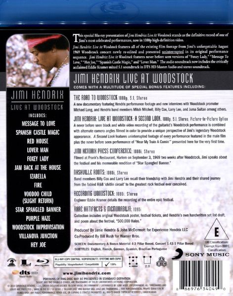 Produktbild: Jimi Hendrix - Live At Woodstock - Definitive Blu-ray Collection