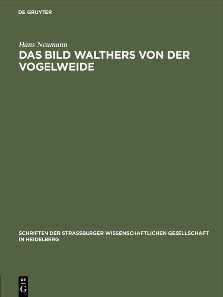 Produktbild: Das Bild Walthers von der Vogelweide