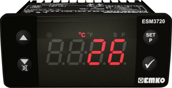 Produktbild: Emko ESM-3720.8.11.0.2/01.00/1.0.0.0 2-Punkt und PID Regler Temperaturregler Pt100 -50 bis 400 &deg;C SSR (L x B x H) 65 x 76 x 35 mm